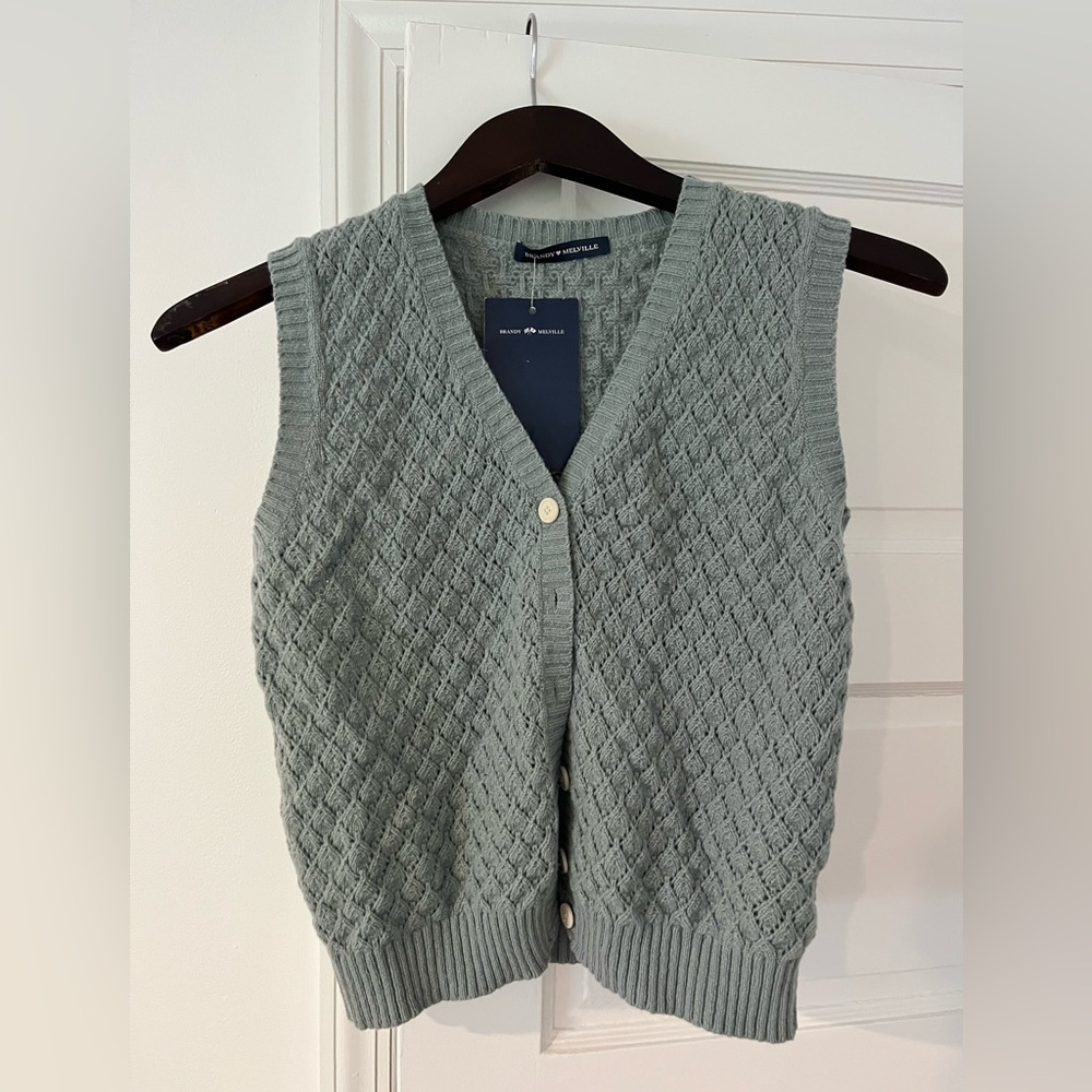NWT Brandy Melville knit vest - sea foam green